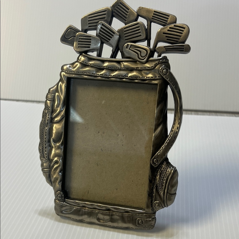 Antique Silver Golf Club Picture Frame
